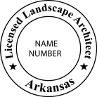 Arkansas Landscape Architect Seal Trodat Stamp